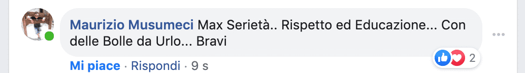 max serieta rispetto ed educazione con delle bolle da urlo bravi