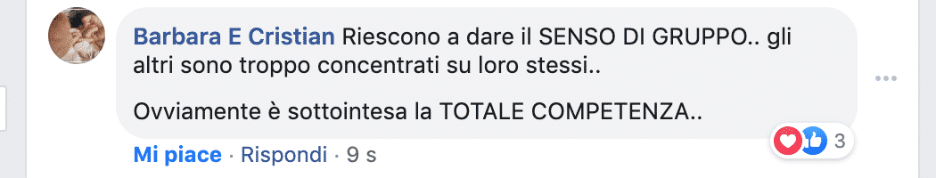 riescono a dare il senso di gruppo gli altri sono troppo concentratisu loro stessi ovviamente e sottointesa la totale competenza