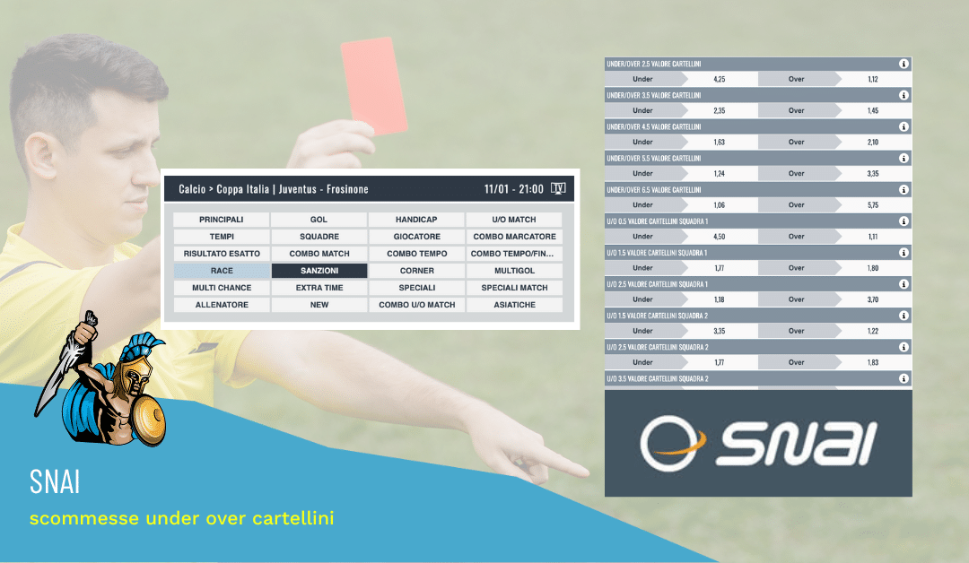 scommesse under over cartellini snai