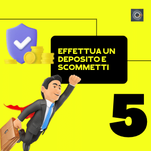 omino soddisfatto che vola nella nuova esperienza di gioco con SNAI