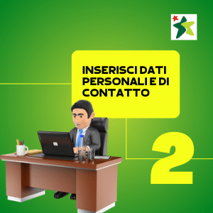 immagine step 2: inserisci i dati personali e di contatto